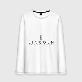 Мужской лонгслив хлопок с принтом Lincoln logo в Новосибирске, 100% хлопок |  | lincoln | автобренды | автолюбителям | бренд | линкольн | логотип