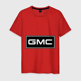 Мужская футболка хлопок с принтом GMC logo в Новосибирске, 100% хлопок | прямой крой, круглый вырез горловины, длина до линии бедер, слегка спущенное плечо. | gmc | дженерал моторс | логотип | машина