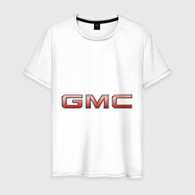 Мужская футболка хлопок с принтом Logo GMC в Новосибирске, 100% хлопок | прямой крой, круглый вырез горловины, длина до линии бедер, слегка спущенное плечо. | Тематика изображения на принте: 
