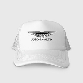 Кепка тракер с сеткой с принтом Logo Aston Martin в Новосибирске, трикотажное полотно; задняя часть — сетка | длинный козырек, универсальный размер, пластиковая застежка | aston martin | автобренды | автолюбителям | астин мартин | астон мартин | бренд | для автовладельцев | для автолюбителей | логотип
