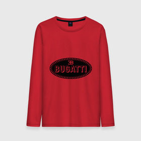 Мужской лонгслив хлопок с принтом Bugatti logo в Новосибирске, 100% хлопок |  | bugati | bugatti | автобренды | автолюбителям | бренд | бугати | бугатти | для автовладельцев | для автолюбителей | логотип