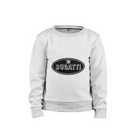 Детский свитшот хлопок с принтом Bugatti logo в Новосибирске, 100% хлопок | круглый вырез горловины, эластичные манжеты, пояс и воротник | bugati | bugatti | автобренды | автолюбителям | бренд | бугати | бугатти | для автовладельцев | для автолюбителей | логотип