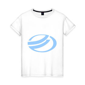 Женская футболка хлопок с принтом ЗАЗ лого в Новосибирске, 100% хлопок | прямой крой, круглый вырез горловины, длина до линии бедер, слегка спущенное плечо | автобренды | автолюбителям | бренд | для автовладельцев | для автолюбителей | заз | логотип