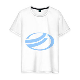 Мужская футболка хлопок с принтом ЗАЗ лого в Новосибирске, 100% хлопок | прямой крой, круглый вырез горловины, длина до линии бедер, слегка спущенное плечо. | автобренды | автолюбителям | бренд | для автовладельцев | для автолюбителей | заз | логотип