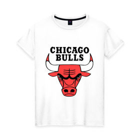 Женская футболка хлопок с принтом Chicago bulls logo в Новосибирске, 100% хлопок | прямой крой, круглый вырез горловины, длина до линии бедер, слегка спущенное плечо | chicago bulls | newtop | swag | swag style | toplanding | одежда сваг | сваг | сваг стиль | свег | свог | свэг | чикаго булз