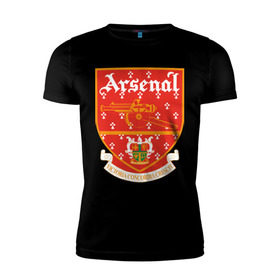 Мужская футболка премиум с принтом Арсенал Лондон в Новосибирске, 92% хлопок, 8% лайкра | приталенный силуэт, круглый вырез ворота, длина до линии бедра, короткий рукав | арсенал