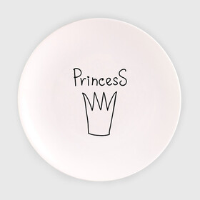 Тарелка с принтом PrincesS picture в Новосибирске, фарфор | диаметр - 210 мм
диаметр для нанесения принта - 120 мм | princess | девушкам | для девушек | корона | подарок девушке