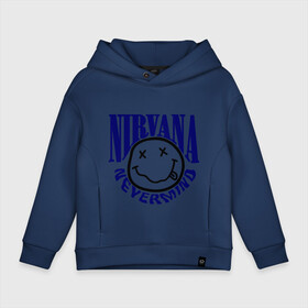 Детское худи Oversize хлопок с принтом Nevermind Nirvana в Новосибирске, френч-терри — 70% хлопок, 30% полиэстер. Мягкий теплый начес внутри —100% хлопок | боковые карманы, эластичные манжеты и нижняя кромка, капюшон на магнитной кнопке | kurt kobain | nirvana | курт кобейн | музыкальные группы | нирвана | рок группы