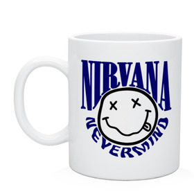 Кружка с принтом Nevermind Nirvana в Новосибирске, керамика | объем — 330 мл, диаметр — 80 мм. Принт наносится на бока кружки, можно сделать два разных изображения | kurt kobain | nirvana | курт кобейн | музыкальные группы | нирвана | рок группы