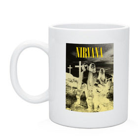 Кружка с принтом Nirvana Poster в Новосибирске, керамика | объем — 330 мл, диаметр — 80 мм. Принт наносится на бока кружки, можно сделать два разных изображения | kurt kobain | nirvana | курт кобейн | музыкальные группы | нирвана | рок группы