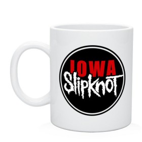 Кружка с принтом Slipknot iowa logo в Новосибирске, керамика | объем — 330 мл, диаметр — 80 мм. Принт наносится на бока кружки, можно сделать два разных изображения | metall | punk | rock | slipknot | метал | металл | нью метал | панк | панк рок | рок | слипкнот