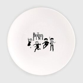 Тарелка с принтом The Beatles time в Новосибирске, фарфор | диаметр - 210 мм
диаметр для нанесения принта - 120 мм | beatles | битлз | битлс | время битлов