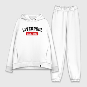 Женский костюм хлопок Oversize с принтом FC Liverpool Est. 1892 в Новосибирске,  |  | ливерпуль