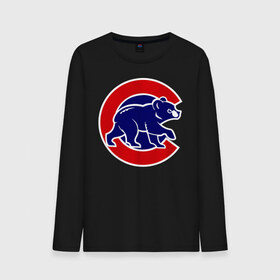 Мужской лонгслив хлопок с принтом Chicago Cubs logo в Новосибирске, 100% хлопок |  | baseball | chicago cubs bear | бейсбол | спорт | чикаго