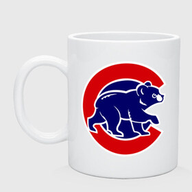 Кружка с принтом Chicago Cubs logo в Новосибирске, керамика | объем — 330 мл, диаметр — 80 мм. Принт наносится на бока кружки, можно сделать два разных изображения | baseball | chicago cubs bear | бейсбол | спорт | чикаго