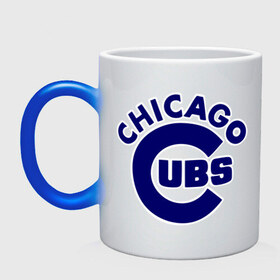 Кружка хамелеон с принтом Chicago Cubs logotype в Новосибирске, керамика | меняет цвет при нагревании, емкость 330 мл | baseball | chicago cubs bear | бейсбол | спорт | чикаго