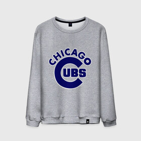 Мужской свитшот хлопок с принтом Chicago Cubs logotype в Новосибирске, 100% хлопок |  | baseball | chicago cubs bear | бейсбол | спорт | чикаго