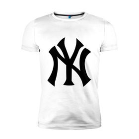Мужская футболка премиум с принтом New York Yankees в Новосибирске, 92% хлопок, 8% лайкра | приталенный силуэт, круглый вырез ворота, длина до линии бедра, короткий рукав | Тематика изображения на принте: baseball | new york yankees | бейсбол | нью йорк янкиз | спорт | янки