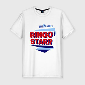 Мужская футболка премиум с принтом Ringo Starr в Новосибирске, 92% хлопок, 8% лайкра | приталенный силуэт, круглый вырез ворота, длина до линии бедра, короткий рукав | 
