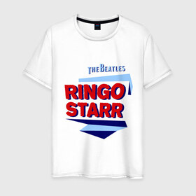 Мужская футболка хлопок с принтом Ringo Starr в Новосибирске, 100% хлопок | прямой крой, круглый вырез горловины, длина до линии бедер, слегка спущенное плечо. | Тематика изображения на принте: 