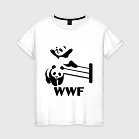 Женская футболка хлопок с принтом wwf Wrestling Challenge в Новосибирске, 100% хлопок | прямой крой, круглый вырез горловины, длина до линии бедер, слегка спущенное плечо | wrestling challenge | wwf | wwf wrestling challenge