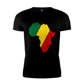Мужская футболка премиум с принтом Мама Африка в Новосибирске, 92% хлопок, 8% лайкра | приталенный силуэт, круглый вырез ворота, длина до линии бедра, короткий рукав | bob marley | reggae | раста | растаманские | растафари