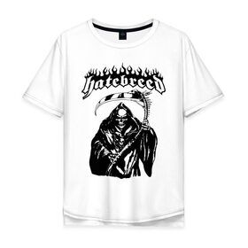 Мужская футболка хлопок Oversize с принтом Hatebreed live в Новосибирске, 100% хлопок | свободный крой, круглый ворот, “спинка” длиннее передней части | Тематика изображения на принте: hatebreed | hatebreed live