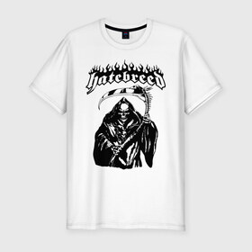 Мужская футболка премиум с принтом Hatebreed live в Новосибирске, 92% хлопок, 8% лайкра | приталенный силуэт, круглый вырез ворота, длина до линии бедра, короткий рукав | Тематика изображения на принте: hatebreed | hatebreed live