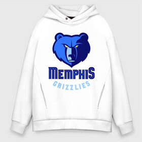 Мужское худи Oversize хлопок с принтом Memphis в Новосибирске, френч-терри — 70% хлопок, 30% полиэстер. Мягкий теплый начес внутри —100% хлопок | боковые карманы, эластичные манжеты и нижняя кромка, капюшон на магнитной кнопке | basketball | nba | баскетболл | лого баскетбольных клубов | нба