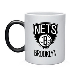 Кружка хамелеон с принтом Nets Brooklyn в Новосибирске, керамика | меняет цвет при нагревании, емкость 330 мл | бруклин