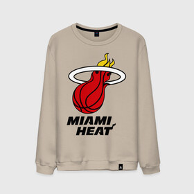 Мужской свитшот хлопок с принтом Miami Heat-logo в Новосибирске, 100% хлопок |  | basketball | nba | баскетболл | лого баскетбольных клубов | майами | нба