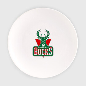 Тарелка с принтом Milwaukee Bucks - logo в Новосибирске, фарфор | диаметр - 210 мм
диаметр для нанесения принта - 120 мм | Тематика изображения на принте: basketball | nba | баскетболл | лого баскетбольных клубов | нба