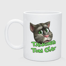 Кружка с принтом Talking Tom Cat в Новосибирске, керамика | объем — 330 мл, диаметр — 80 мм. Принт наносится на бока кружки, можно сделать два разных изображения | говорящий кот том | игровые приложения | игры
