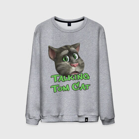 Мужской свитшот хлопок с принтом Talking Tom Cat в Новосибирске, 100% хлопок |  | говорящий кот том | игровые приложения | игры