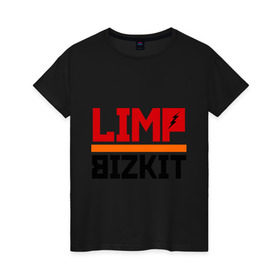Женская футболка хлопок с принтом Limp Bizkit (2) в Новосибирске, 100% хлопок | прямой крой, круглый вырез горловины, длина до линии бедер, слегка спущенное плечо | rock | лимп бизкит | рок группа | рок музыка