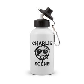 Бутылка спортивная с принтом Charlie Scene (HU) в Новосибирске, металл | емкость — 500 мл, в комплекте две пластиковые крышки и карабин для крепления | charlie | charlie scene | scene | панк | рок | чарли шин