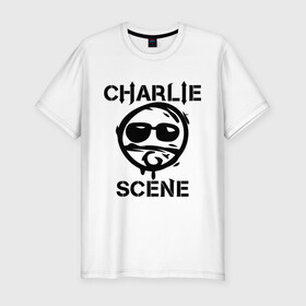 Мужская футболка премиум с принтом Charlie Scene (HU) в Новосибирске, 92% хлопок, 8% лайкра | приталенный силуэт, круглый вырез ворота, длина до линии бедра, короткий рукав | charlie | charlie scene | scene | панк | рок | чарли шин