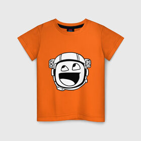 Детская футболка хлопок с принтом Аwesome fase космонавт в Новосибирске, 100% хлопок | круглый вырез горловины, полуприлегающий силуэт, длина до линии бедер | mem | интернет приколы | космонавт | мем