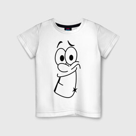 Детская футболка хлопок с принтом Улыбка на миллион в Новосибирске, 100% хлопок | круглый вырез горловины, полуприлегающий силуэт, длина до линии бедер | зубы | лицо | настроение | позитив | радость | рожица | смайл | эмоции
