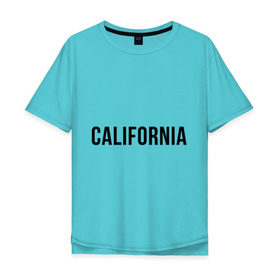 Мужская футболка хлопок Oversize с принтом California (Los Angeles) в Новосибирске, 100% хлопок | свободный крой, круглый ворот, “спинка” длиннее передней части | Тематика изображения на принте: 