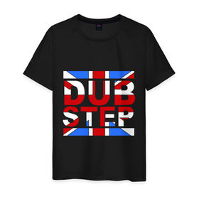 Мужская футболка хлопок с принтом DubStep Great Britain в Новосибирске, 100% хлопок | прямой крой, круглый вырез горловины, длина до линии бедер, слегка спущенное плечо. | dub step | dubstep | британский флаг | дабстеп | дапстеп | музыка