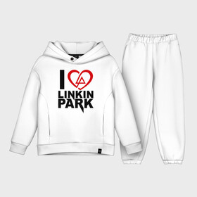 Детский костюм хлопок Oversize с принтом I love linkin park (Я люблю Linkin Park) в Новосибирске,  |  | Тематика изображения на принте: rock | линкин парк | музыкальная группа | рок группа | рок музыка