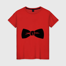 Женская футболка хлопок с принтом Галстук бабочка (PSY) в Новосибирске, 100% хлопок | прямой крой, круглый вырез горловины, длина до линии бедер, слегка спущенное плечо | gangnam style | гангнам стайл | костюм | одежда