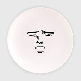 Тарелка 3D с принтом Лицо в стиле аниме в Новосибирске, фарфор | диаметр - 210 мм
диаметр для нанесения принта - 120 мм | anime | брови | глаза | нос | рот