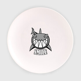 Тарелка с принтом Акула улыбается в Новосибирске, фарфор | диаметр - 210 мм
диаметр для нанесения принта - 120 мм | животные | зубы | оскал | пасть | улыбка | хищник