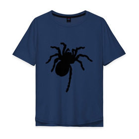 Мужская футболка хлопок Oversize с принтом Паук (spider) в Новосибирске, 100% хлопок | свободный крой, круглый ворот, “спинка” длиннее передней части | насекомые | паутина | паучок | черная вдова | черный паук
