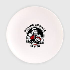 Тарелка с принтом Boxing gorilla gym в Новосибирске, фарфор | диаметр - 210 мм
диаметр для нанесения принта - 120 мм | Тематика изображения на принте: боец | бокс | боксер | горила | горилла | кулаки | обезьяна | спорт | спортсменам