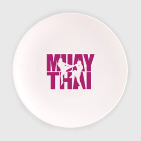 Тарелка с принтом Muay thai в Новосибирске, фарфор | диаметр - 210 мм
диаметр для нанесения принта - 120 мм | Тематика изображения на принте: муай тай