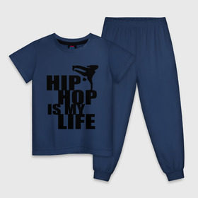 Детская пижама хлопок с принтом Hip hop is my life в Новосибирске, 100% хлопок |  брюки и футболка прямого кроя, без карманов, на брюках мягкая резинка на поясе и по низу штанин
 | Тематика изображения на принте: хип хоп