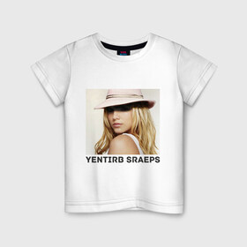 Детская футболка хлопок с принтом Yentirb-Sraeps в Новосибирске, 100% хлопок | круглый вырез горловины, полуприлегающий силуэт, длина до линии бедер | britney spears | бритни спирс | девушкам | для девушек | знаменитости
